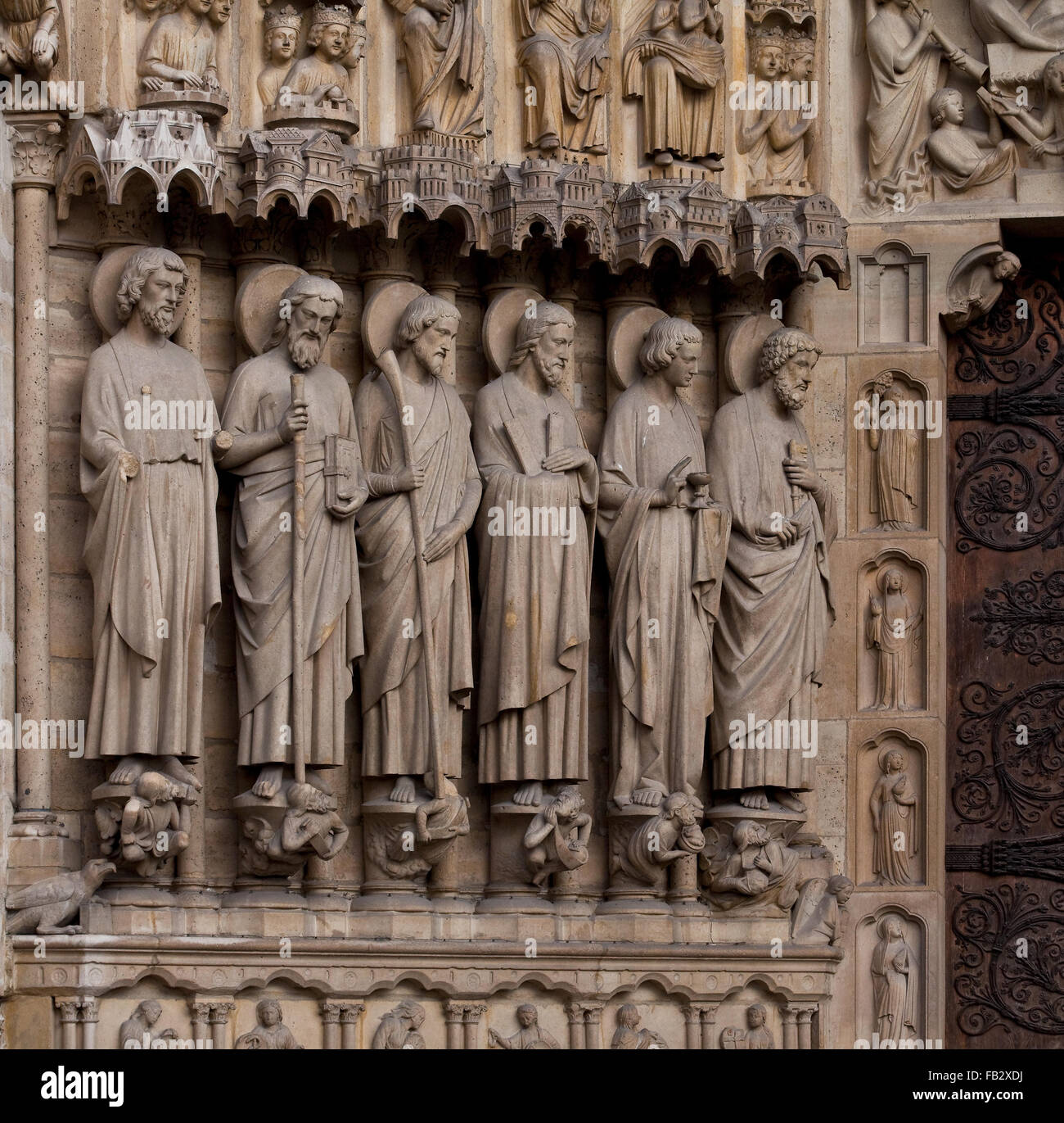 Paris, Kathedrale Notre-Dame Stockfoto