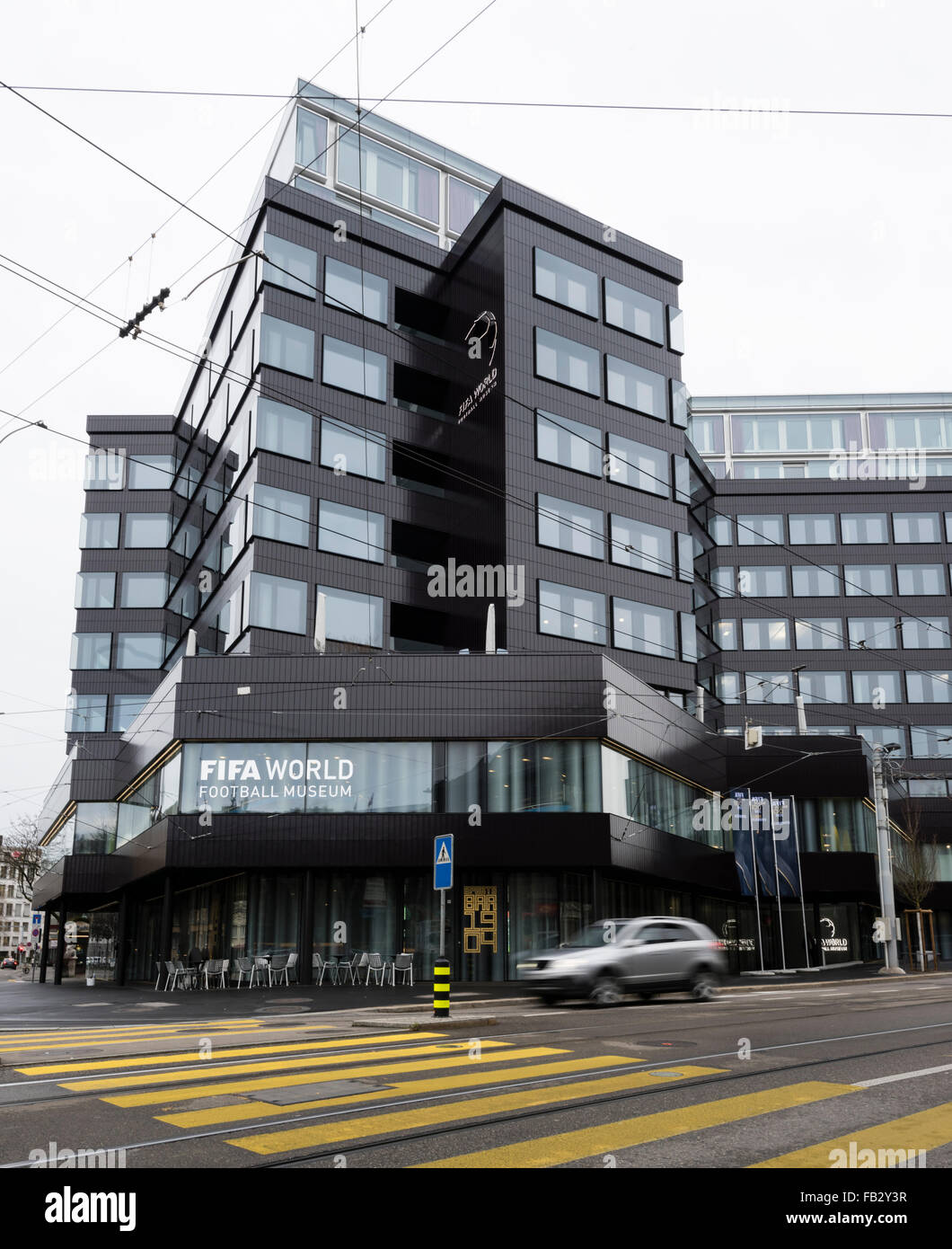 Außenansicht der künftigen FIFA World Football Museum in Zürich ...