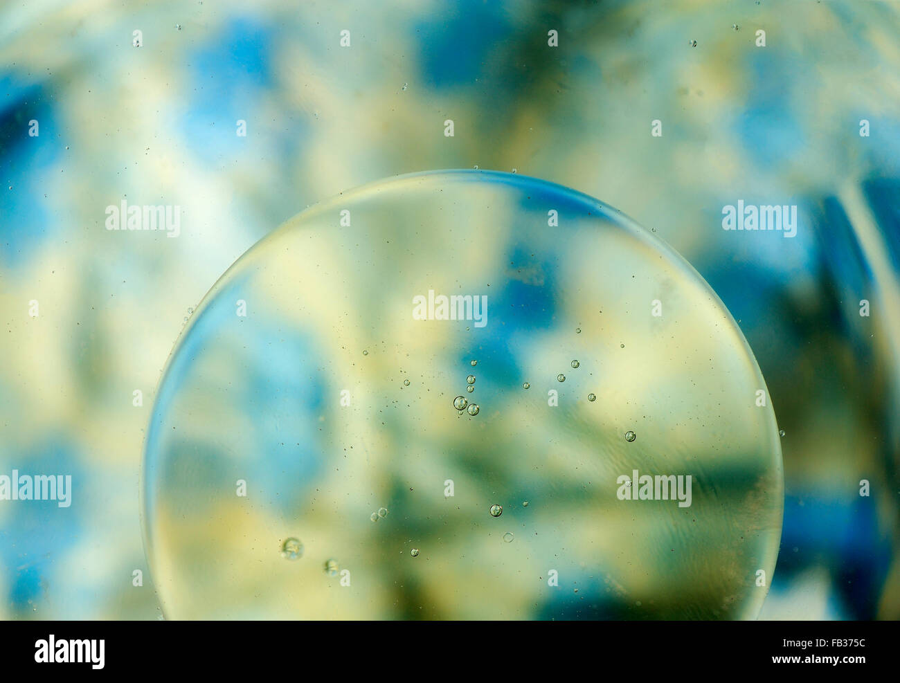 Makro Luftblasen im Wasser, Hintergrund, Konzept, abstraktesten Stockfoto