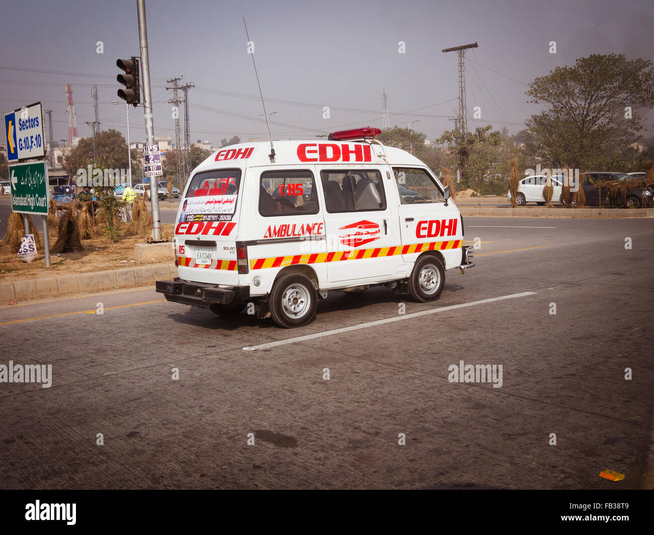 Edhi Krankenwagen pakistan Stockfoto