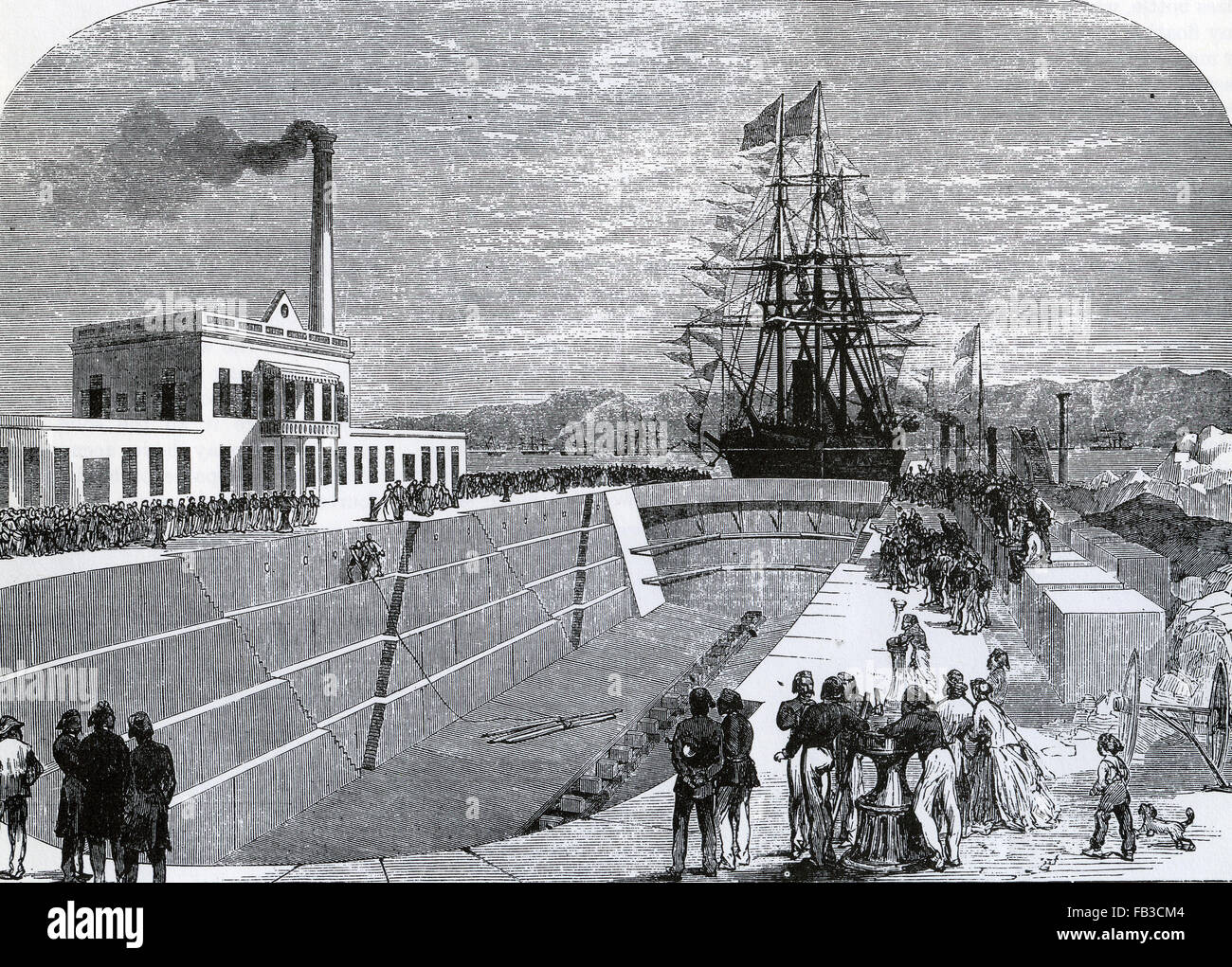 SUEZ TROCKENDOCK Eröffnungsfeier im Jahr 1867 Stockfoto