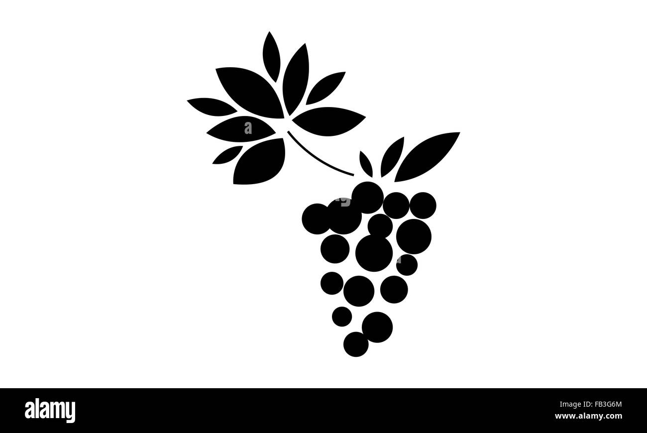 Trauben auf weißem Hintergrund Stockfoto