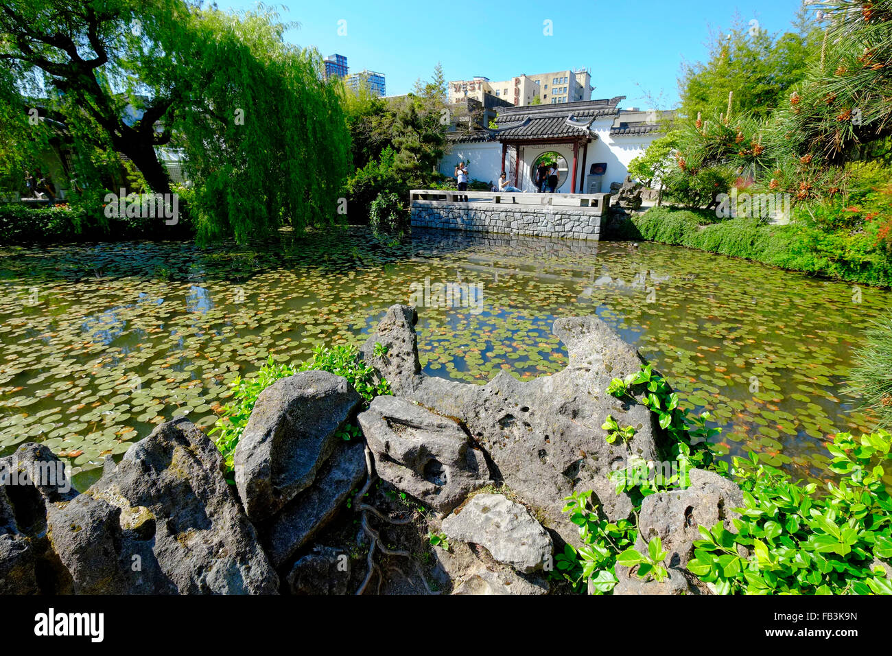 Dr. Sun Yat-Sen Park Chinatown Vancouver British Columbia Kanada Stockfoto