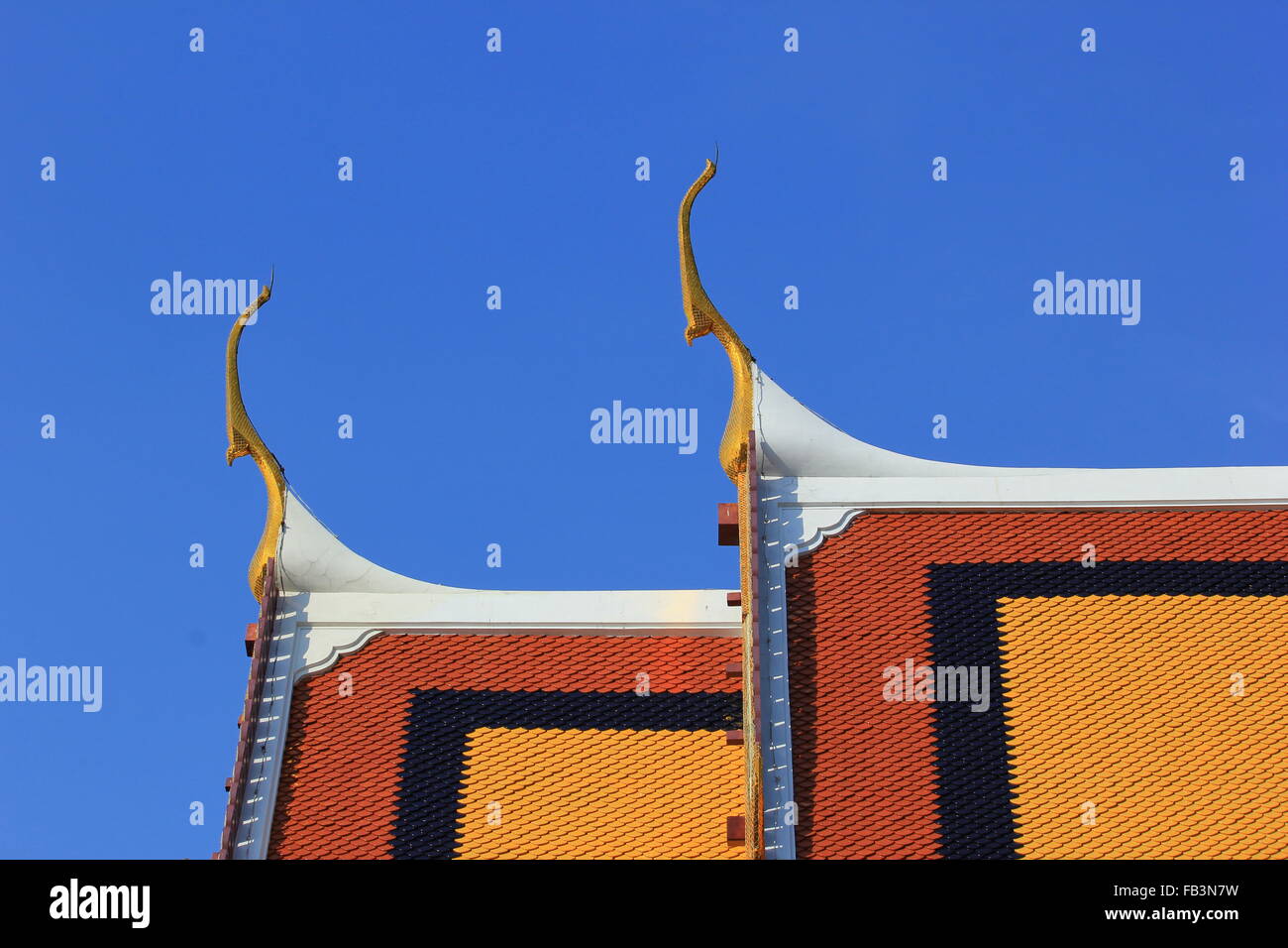 Detail der thailändischen Tempel Dach an der Smaragd-Buddha-Tempel Stockfoto