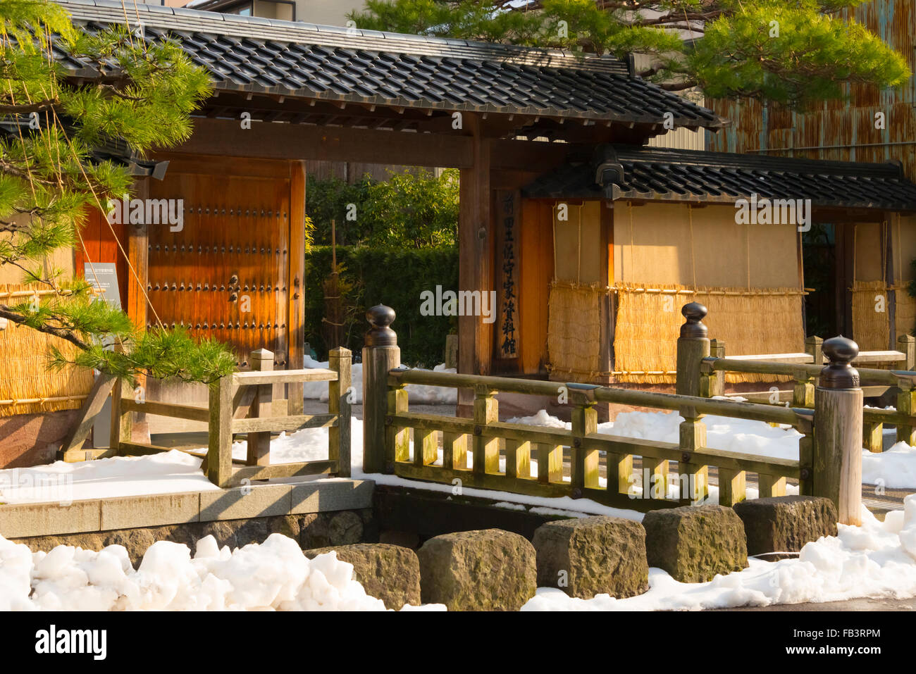 Historische Samurai-Residenz gedreht-Museum in Nagamachi Samurai District, Kanazawa, Präfektur Ishikawa, Japan Stockfoto