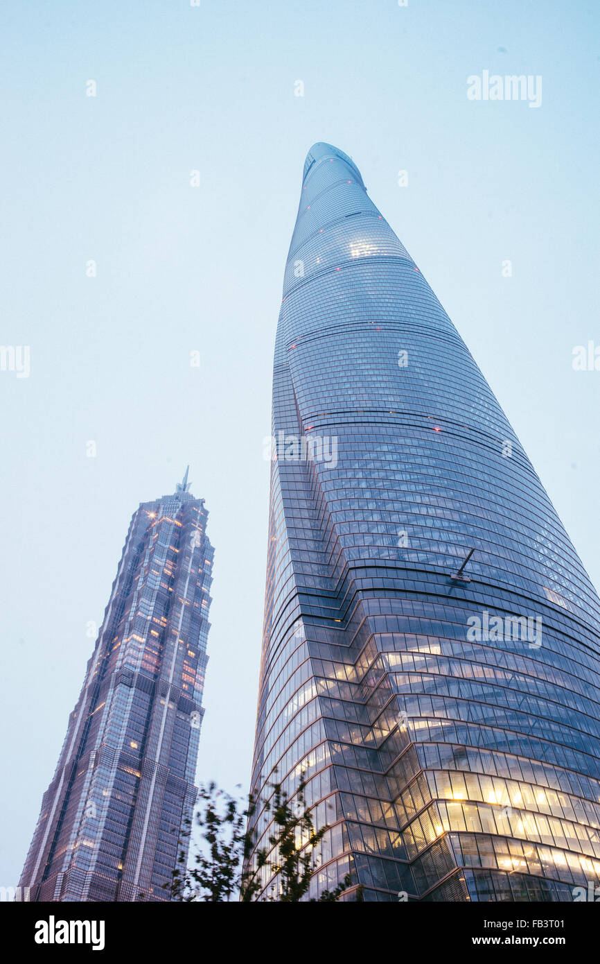 Der Shanghai Tower, die neueste und höhere Wolkenkratzer in shanghai. Stockfoto