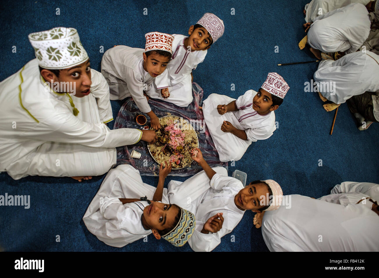 Islamische Hochzeit in einer Moschee, Muscat, Oman Stockfoto