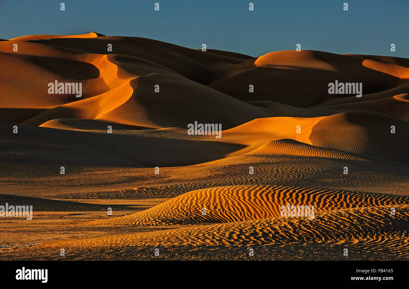 Landschaft des leeren Viertels, Rub Al Khali Wüste Oman Stockfoto