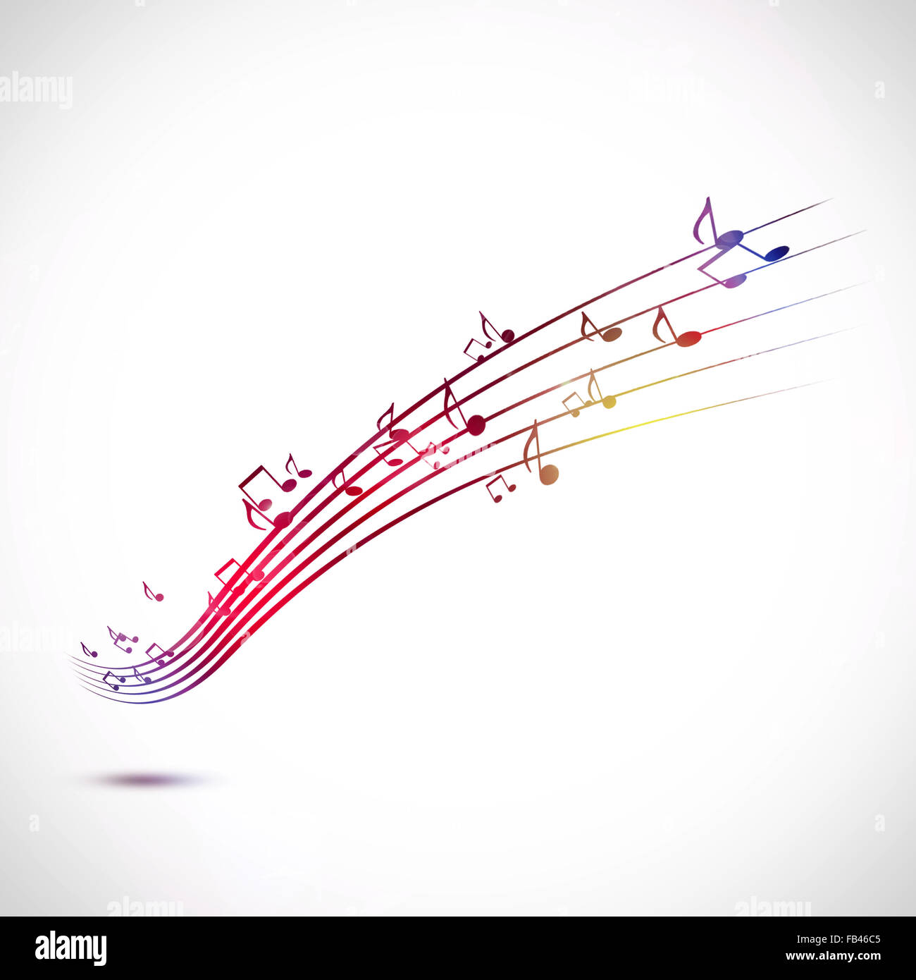 Multicolor Partei Musiknoten für Flyer und Poster Night club Stockfoto