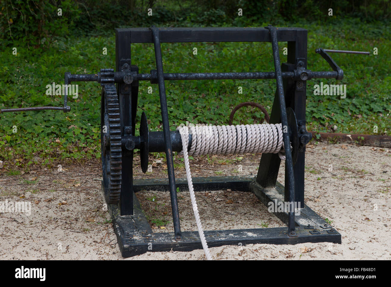 Alten Hebezeug Stockfoto