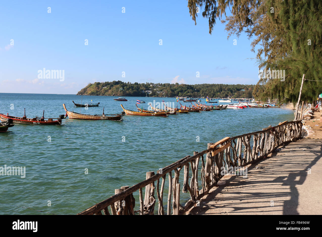 Thailand Phuket Rawaii Ausflugsboote am Rawai beach Adrian Baker Stockfoto