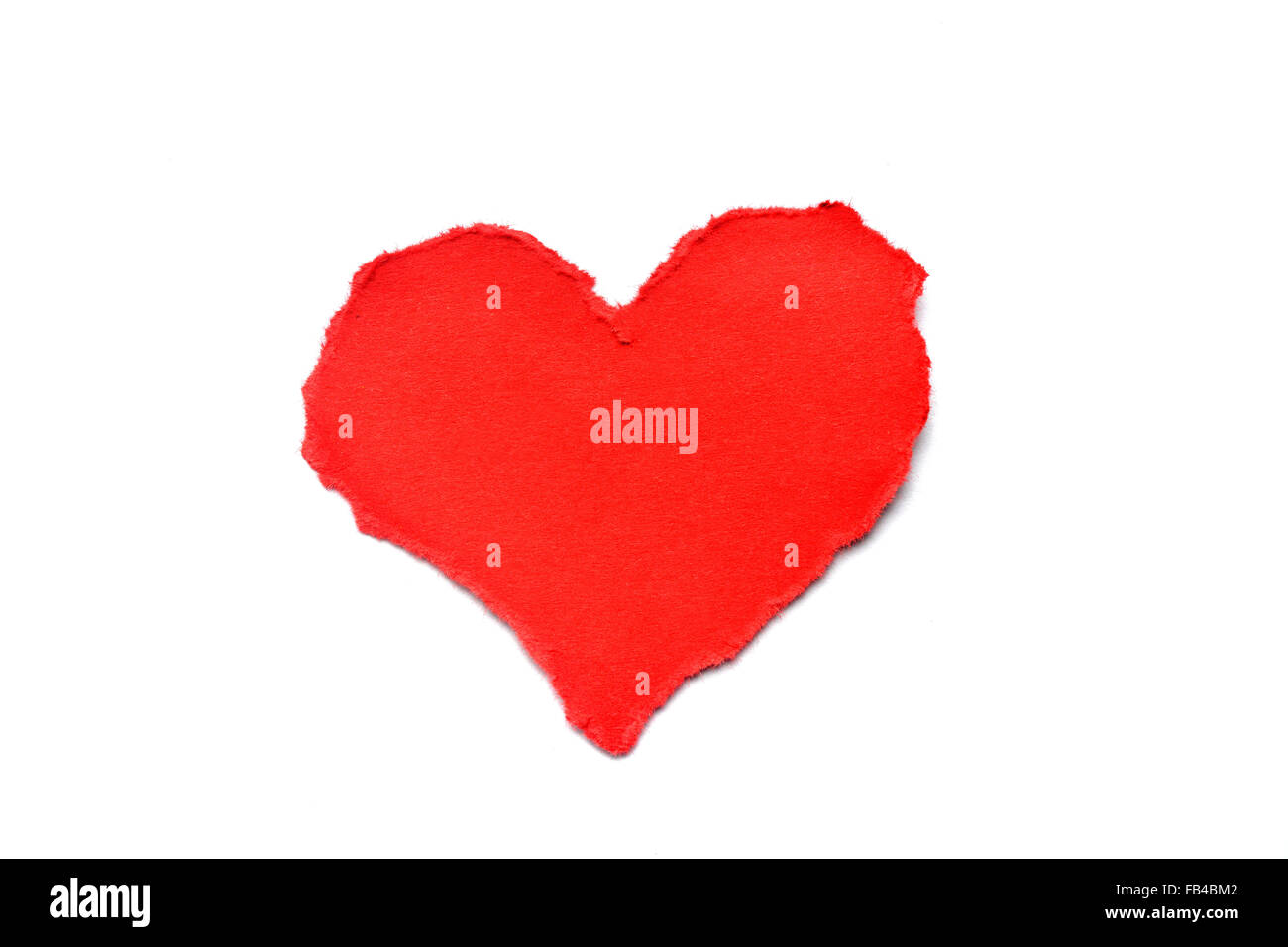 Roten Valentines Heart - Papier gerippt Stockfoto
