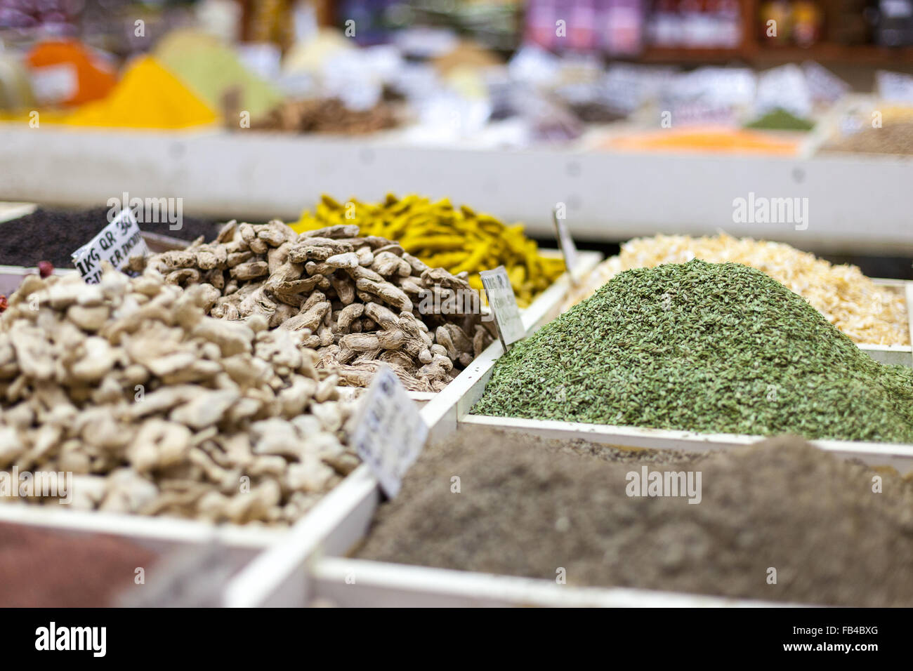 Gewürze im Souq Waqif, Doha Stockfoto