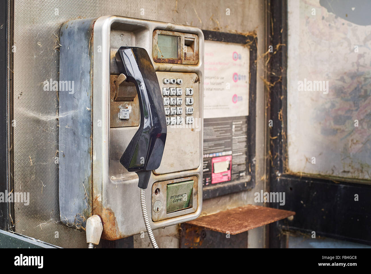 Öffentliche Telefonzelle Stockfoto