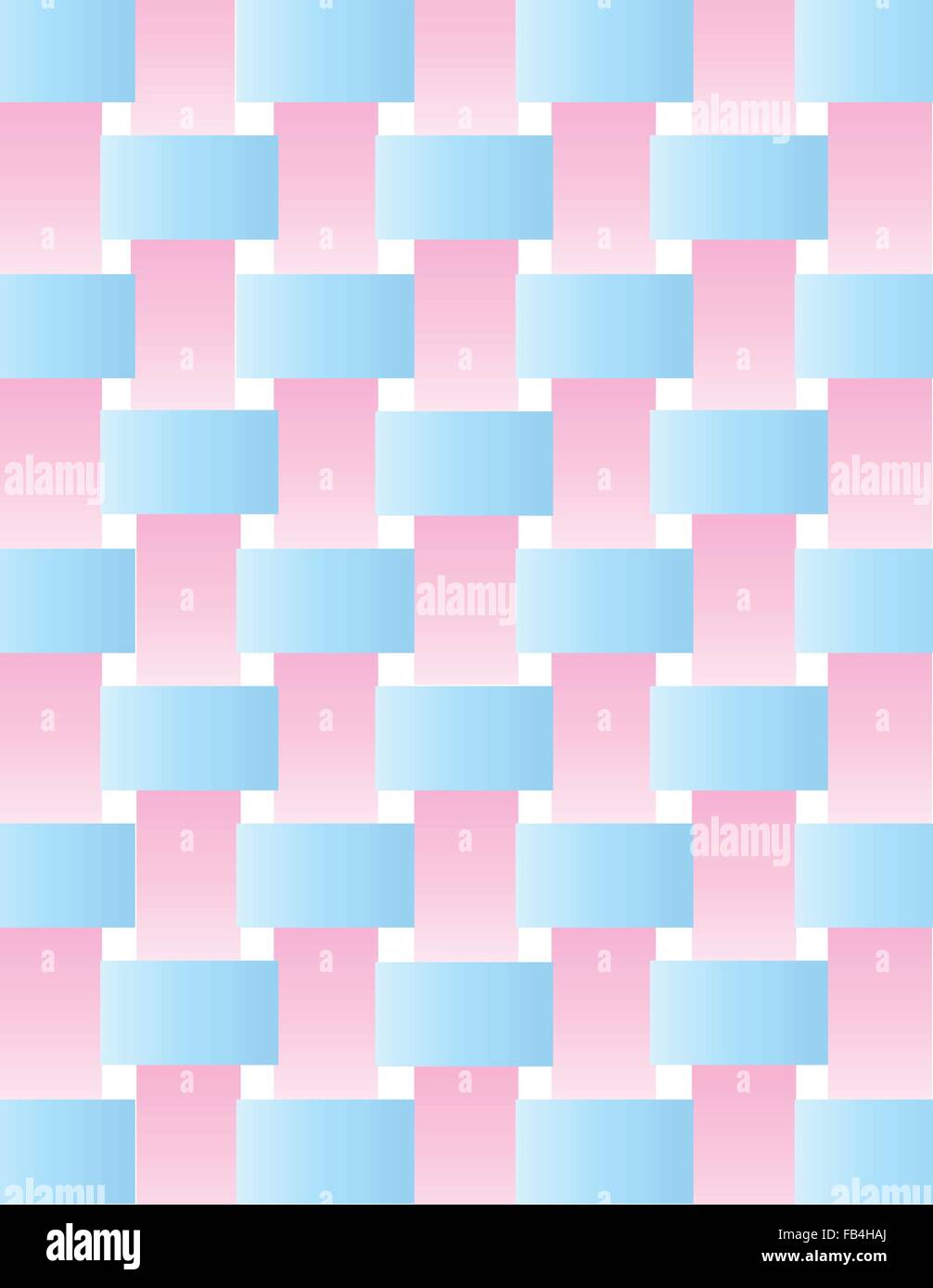 Dem Hintergrund einer Gitterwerk aus rosa und blauen Band auf weiß Stock Vektor