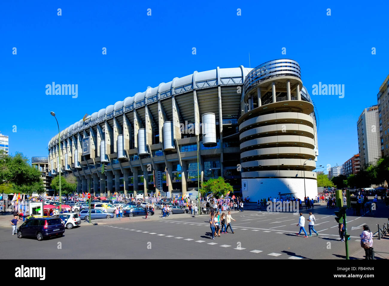 Santiago Bernabeu-Stadion Fußball Stadion Madrid Spanien ES Stockfoto