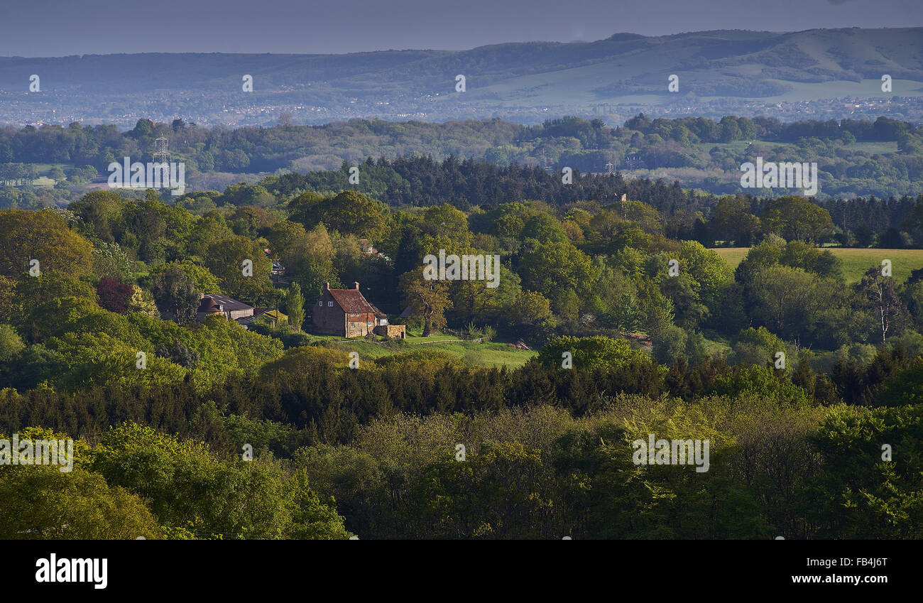 Downgate Bauernhaus hohen Weald AONB Sussex Stockfoto