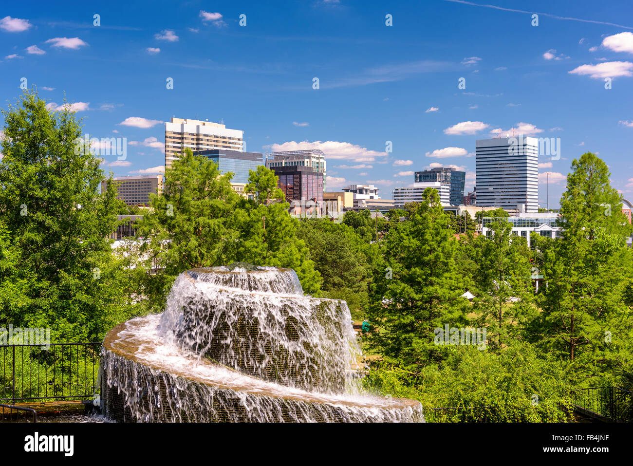 Columbia, South Carolina, USA Finlay Park Brunnen. Stockfoto
