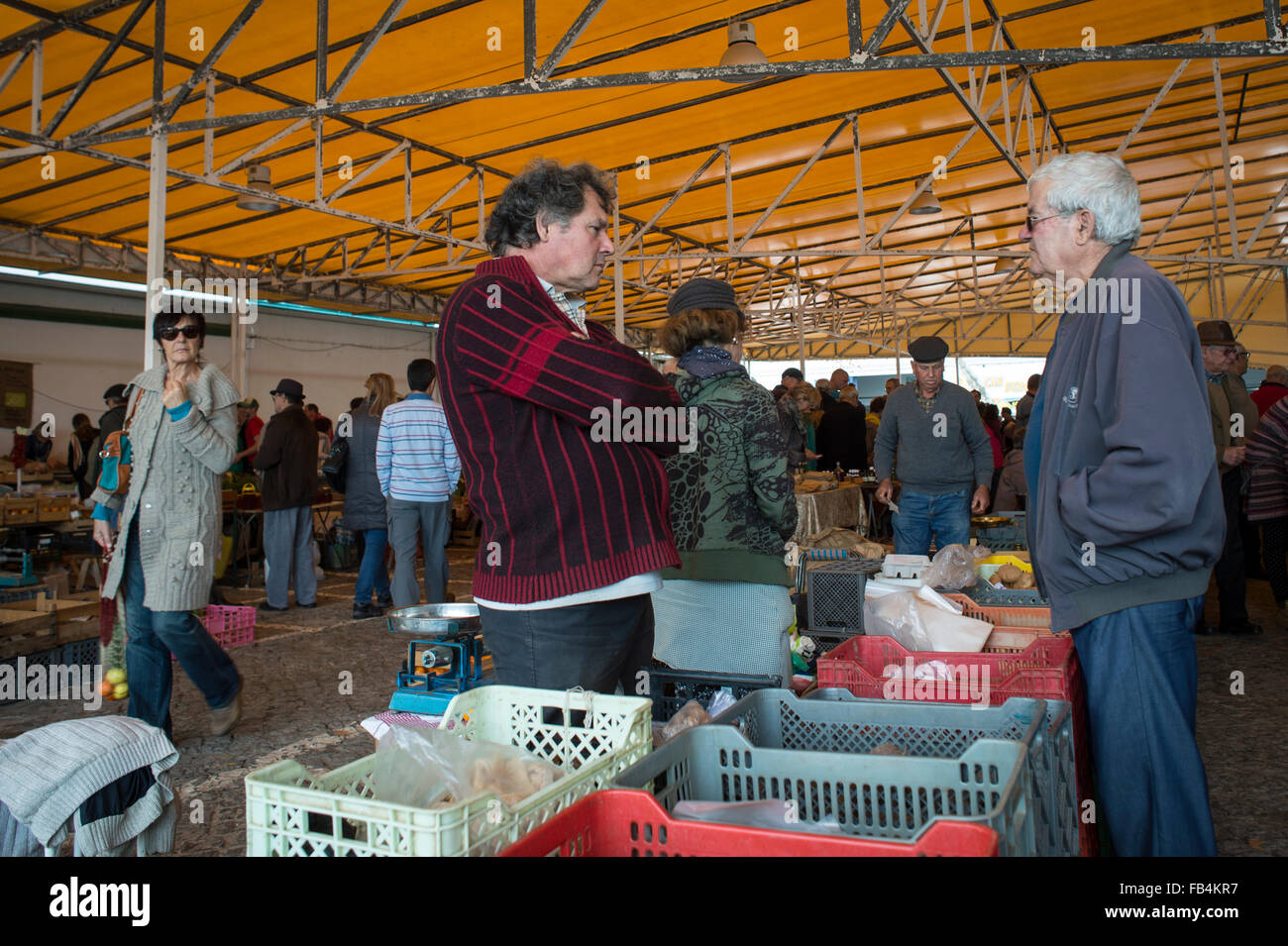 Bauern-Markt in Lagos, Algarve, Portugal. Stockfoto