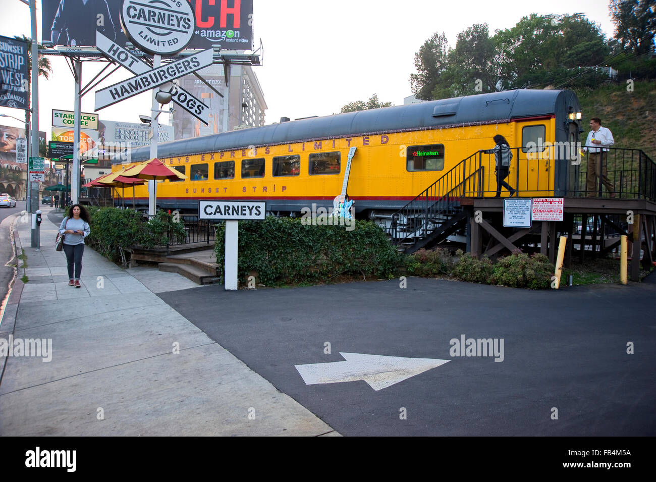 Carney Hamburger Diner am Sunset Strip in Los Angeles, CA Stockfoto