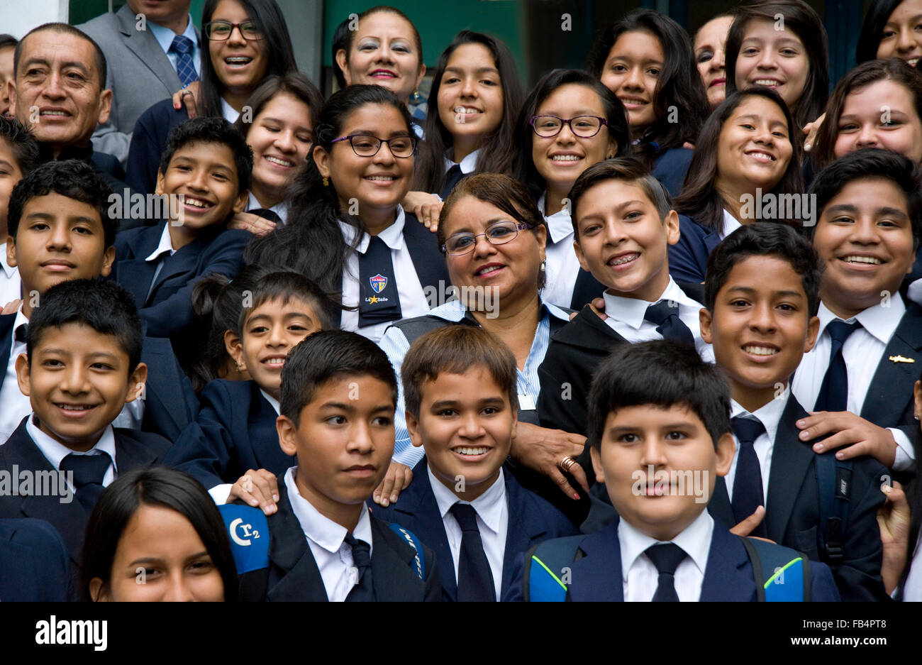 Ecuadorianische Schüler in der Schule in Guayaquil Stockfoto