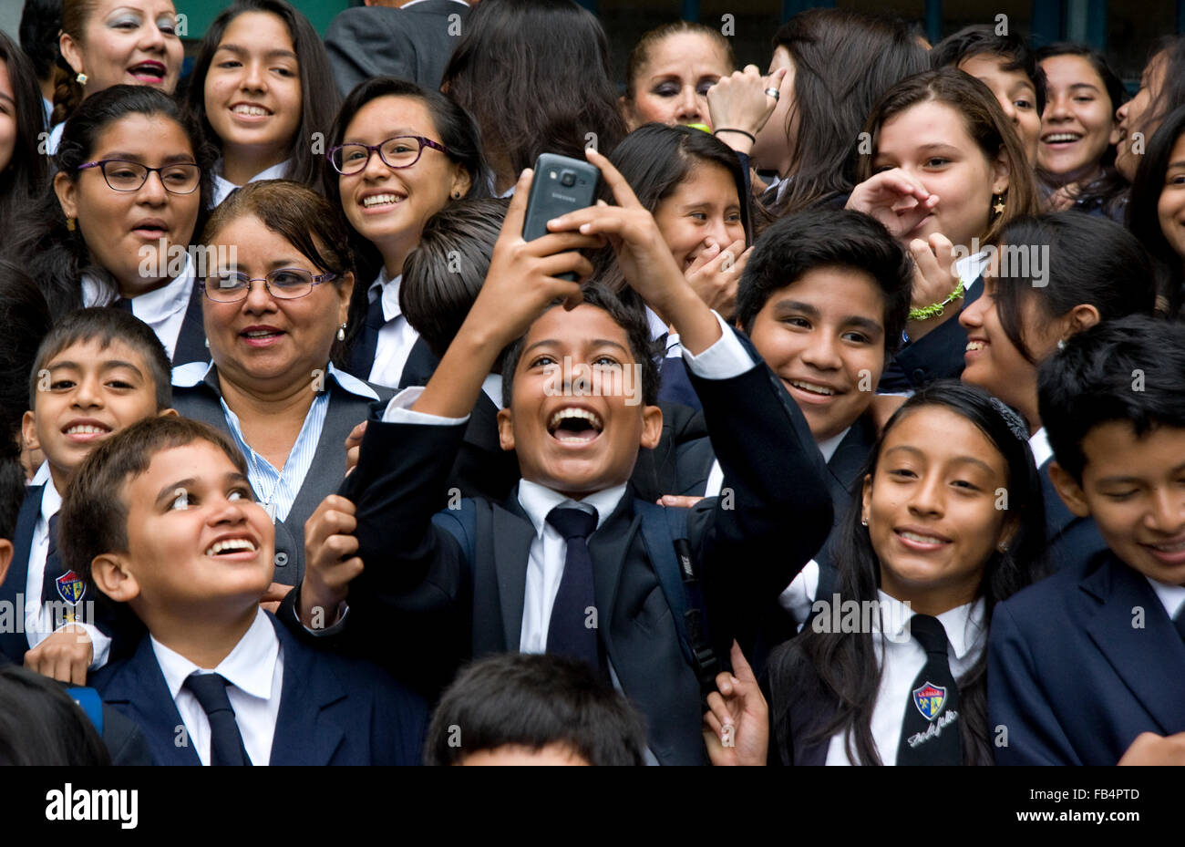 Ecuadorianische Schüler in der Schule in Guayaquil Stockfoto