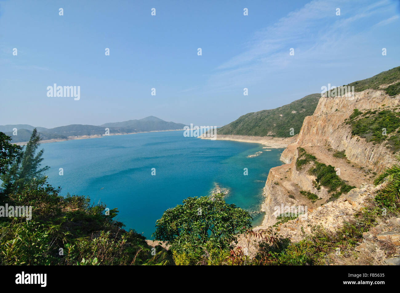 Blick von der Geo-Trail, High Island Reservoir, Sai Kung, Hong Kong Stockfoto