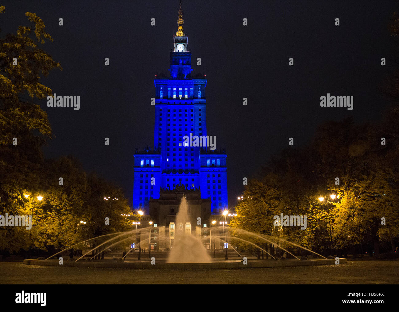 Palast der Kultur und Wissenschaft in Warschau, Polen Stockfoto