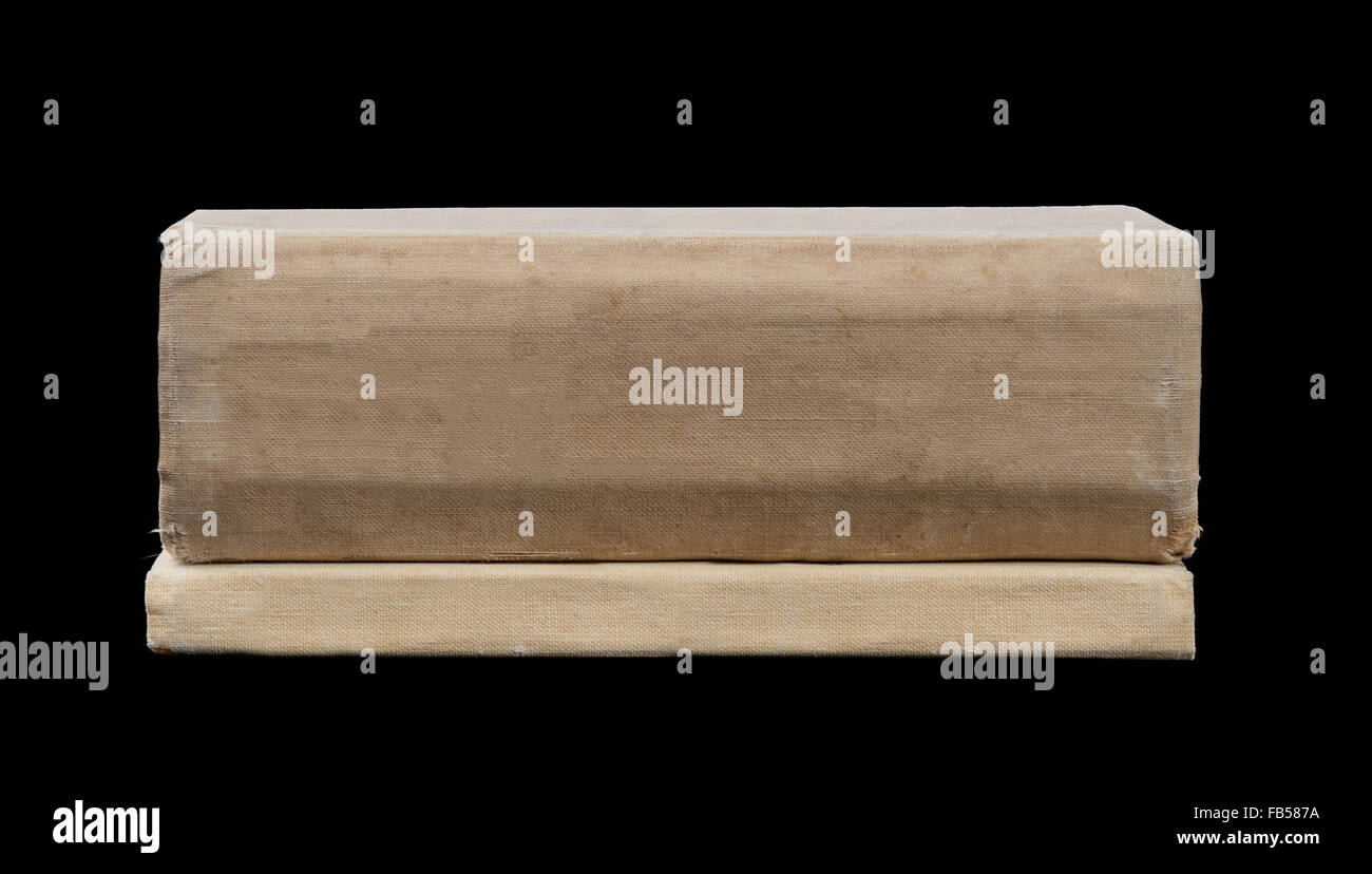Zwei geschlossenen Bücher auf schwarz Stockfoto
