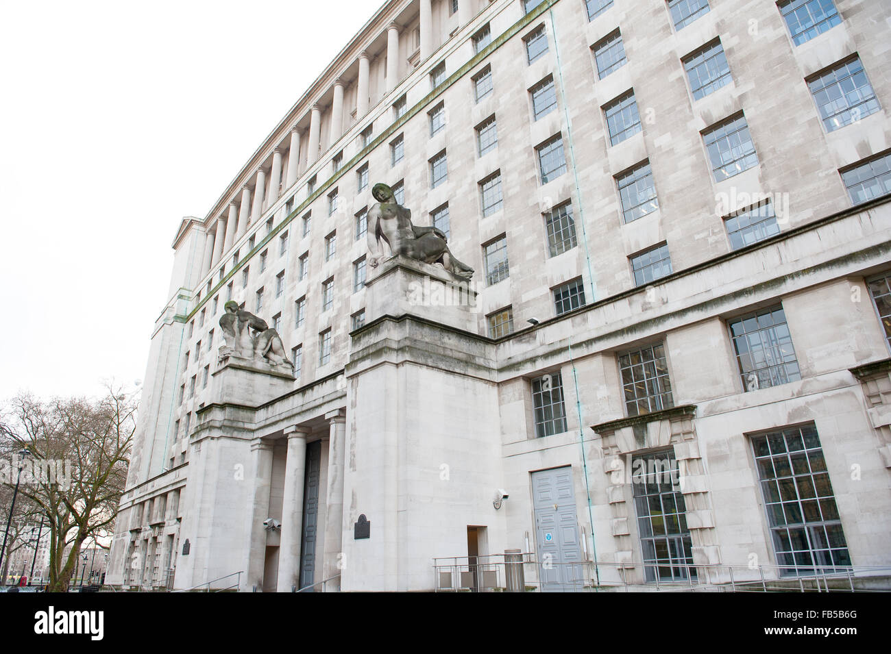 Hauptsitz des Verteidigungsministeriums auf Whitehall in London. Stockfoto