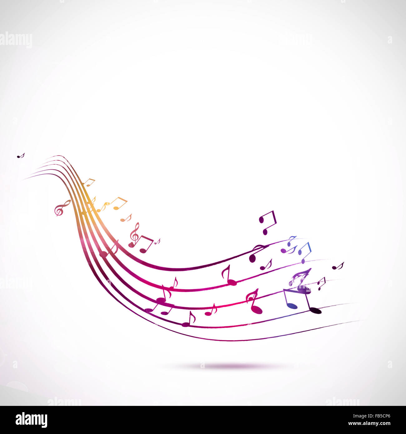 Multicolor Partei Musiknoten für Flyer und Poster Night club Stockfoto