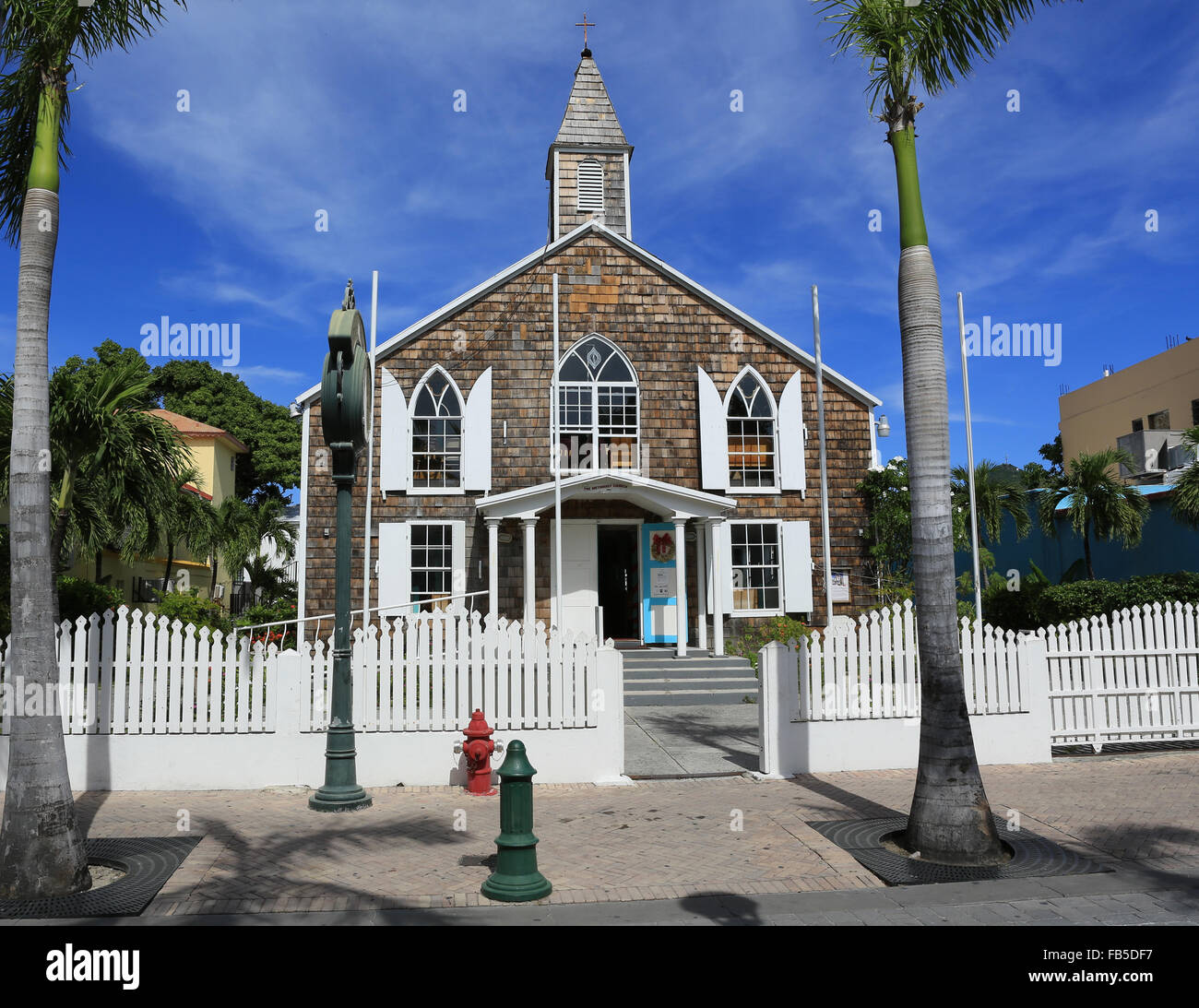 Der Baptistengemeinde auf Front Street, Philipsburg, Sint Maarten in der Karibik Niederländische Antillen Stockfoto