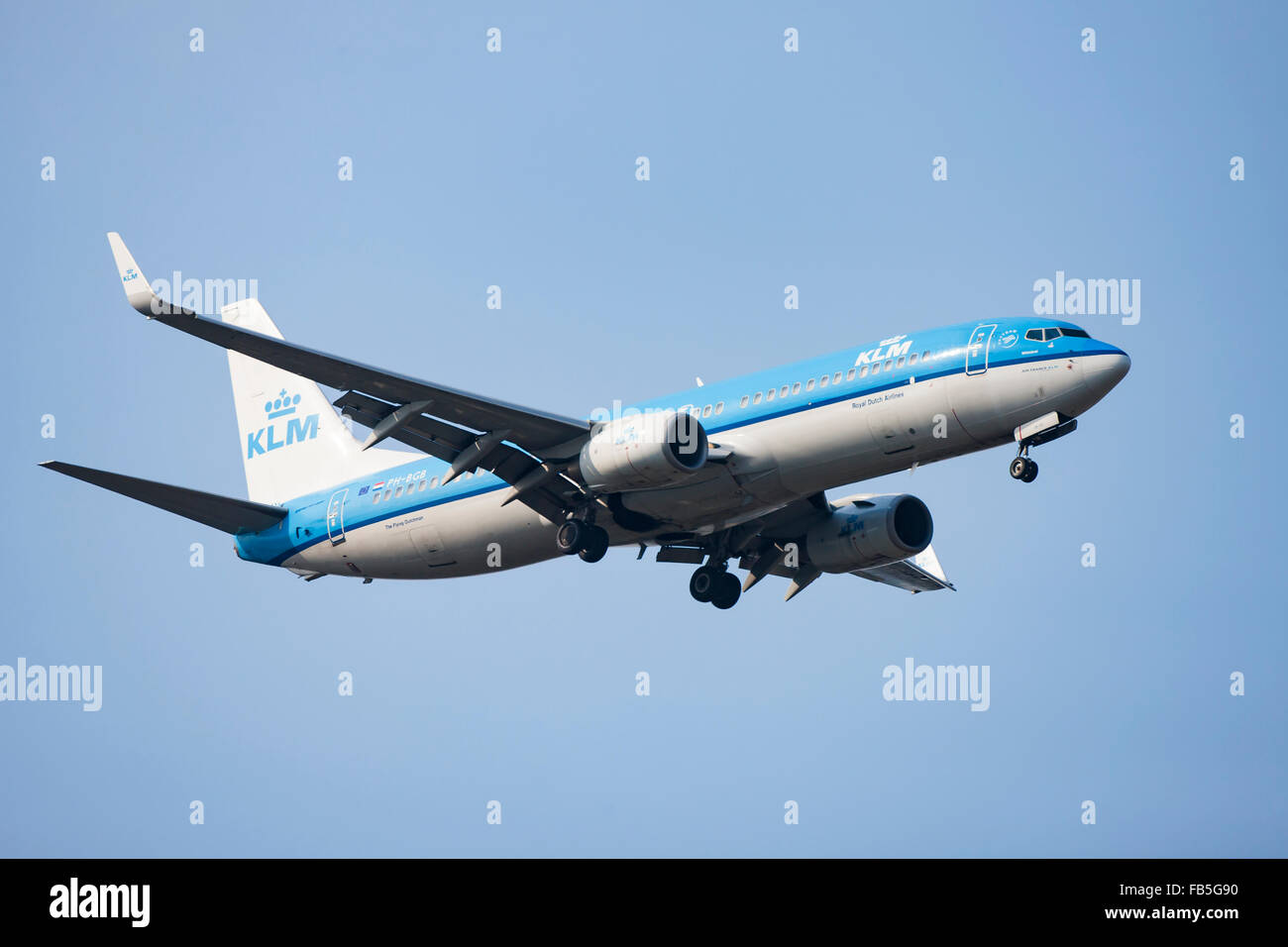 KLM-Verkehrsflugzeug Stockfoto