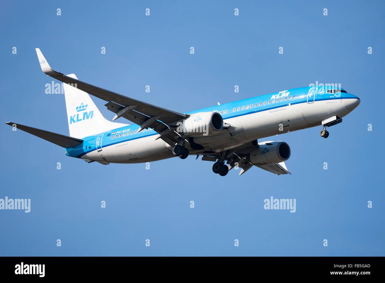 KLM-Verkehrsflugzeug Stockfoto