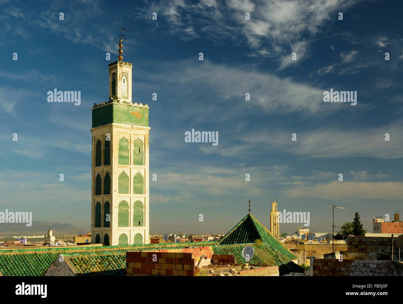 Moschee Bab Berdieyinne/Berdaine, Medina, Meknes, Meknès-Tafilalet, Marokko Stockfoto