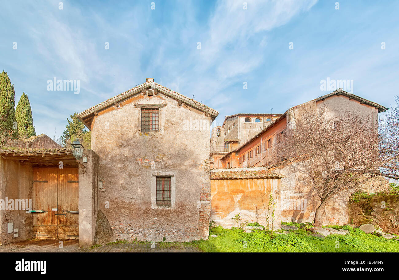 San Sebastiano al Palatino ist eine Kirche in Rom. Es widmet sich der Hl. Sebastian und befindet sich auf dem Palatin. Stockfoto