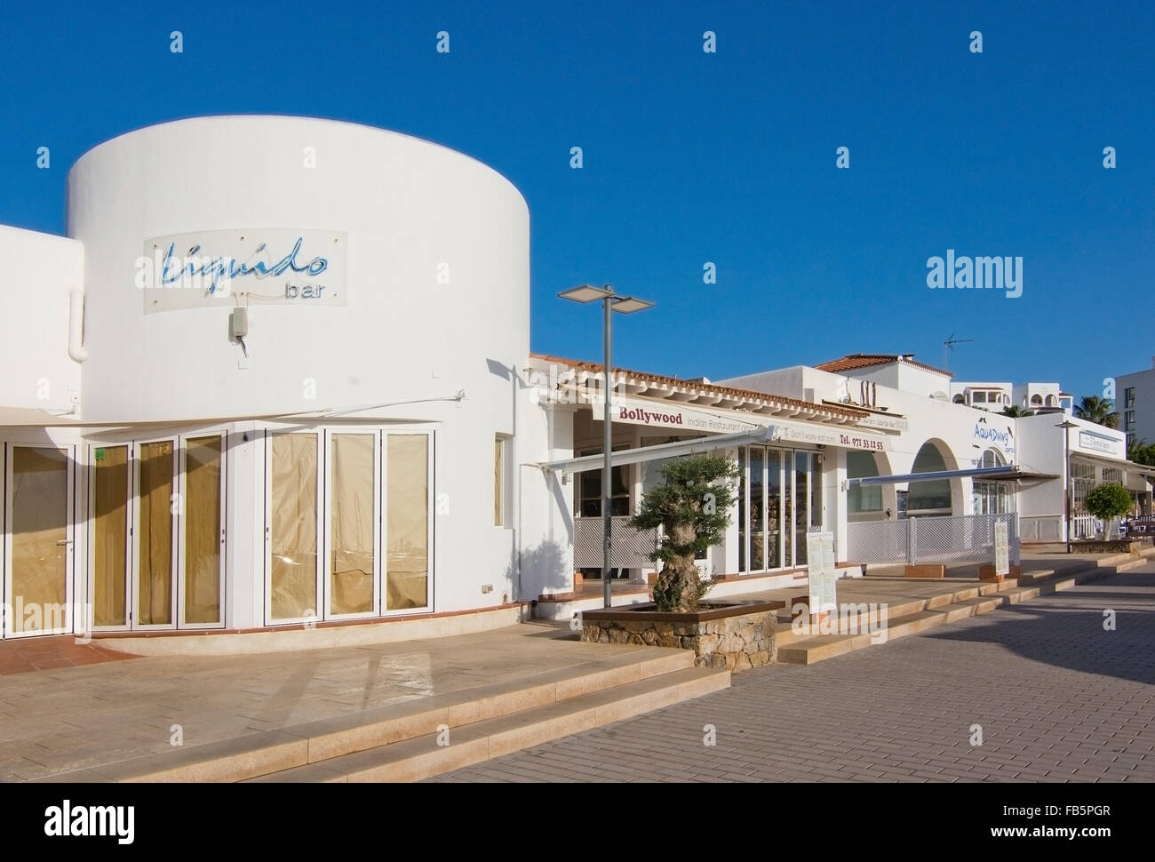 Details in der Marina Santa Eulalia an einem sonnigen Tag, Ibiza, Balearen, Spanien Stockfoto
