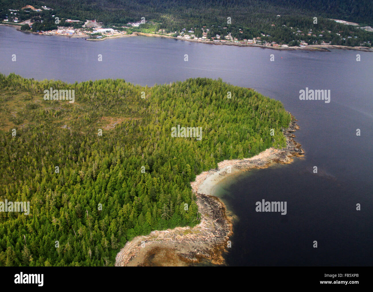 Aerial Landschaft bei einem Rundflug über den Misty Fjords in der Nähe von Ketchikan, Alaska Stockfoto