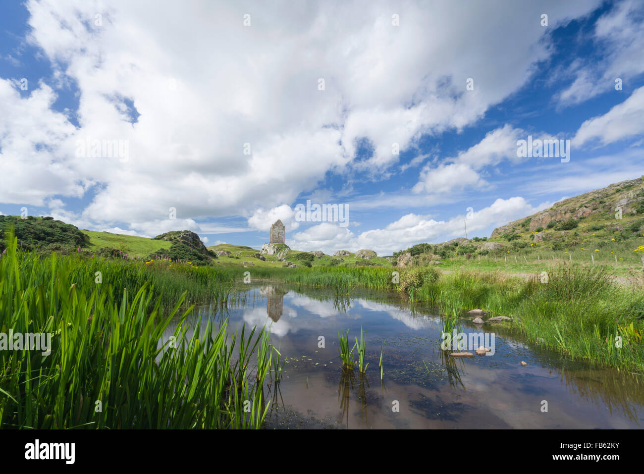 Smailholm Tower, kleinen schottischen Schloss Haus in der Nähe von Kelso, Scottish Borders. Stockfoto