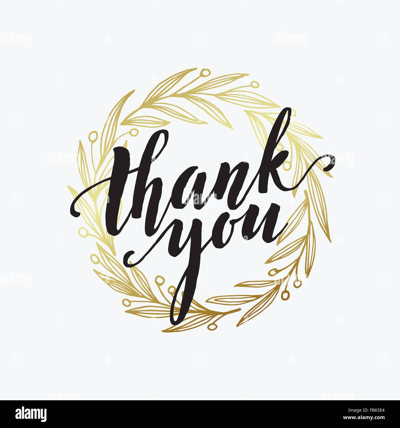  Vielen Dank goldenen Schriftzug Design. Vektor-illustration Stock Motiv 