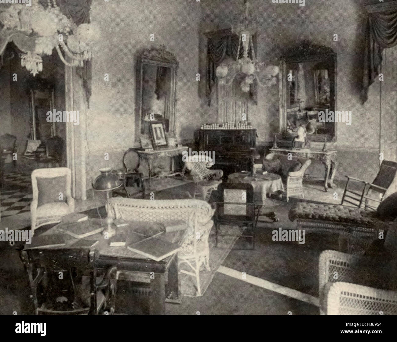 The Green Room Presidential Ort in Havanna, Kuba, um 1900 Stockfoto