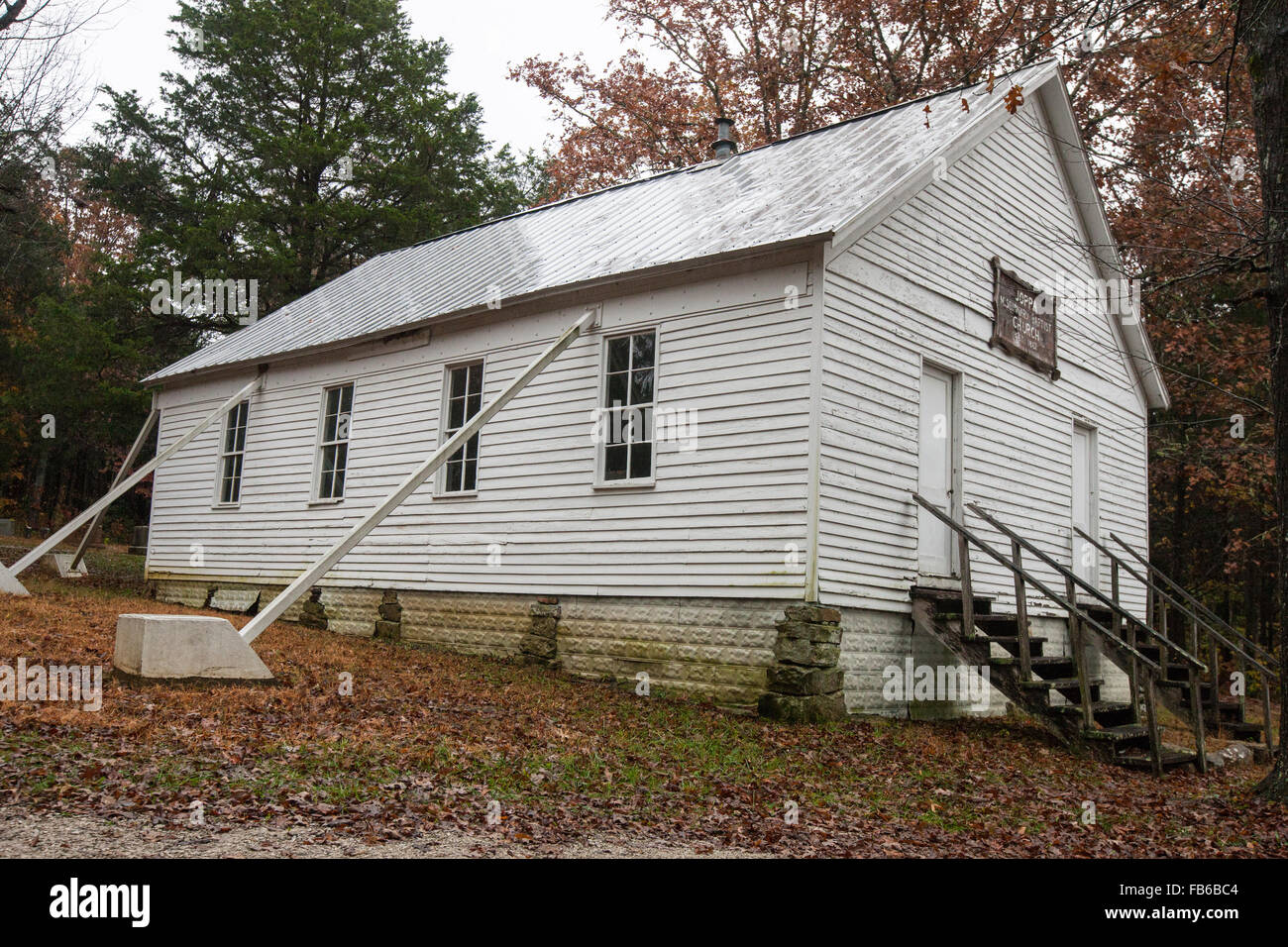 Joppe Missionary Baptist Church, gegründet 1862, Mammoth Cave National Park, Kentucky, Vereinigte Staaten von Amerika Stockfoto