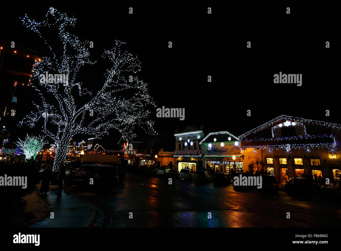 Christmas Lights Festival, Leavenworth, Washington, Vereinigte Staaten von Amerika Stockfoto