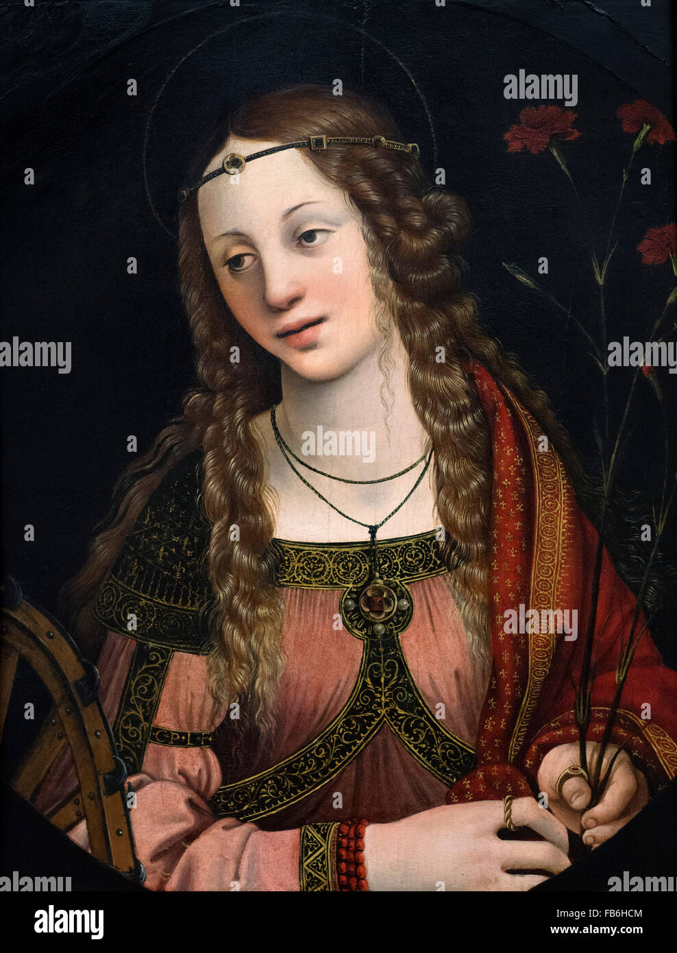 Rom. Italien. Die Heilige Katharina von Alexandria von Callisto Piazza. Galleria Nazionale d ' Arte Antica. Stockfoto