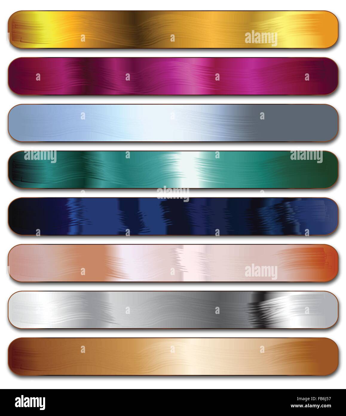 Eine Sammlung von metallischen Stil Web Menübandschaltflächen für Ihr Webdesign Stock Vektor