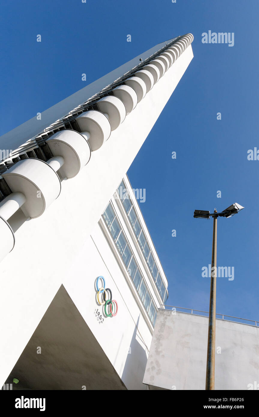 Das Olympiastadion Helsinki Turm, Töölö, Helsinki, Finnland Stockfoto