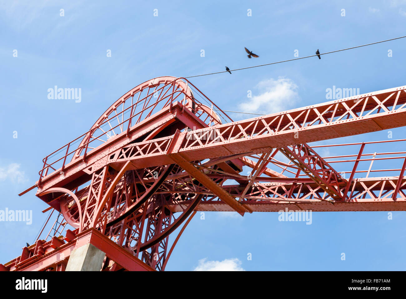 Zu Grube Kopf gewundenen Gang, Bestwood Colliery, Bestwood, Nottinghamshire, England, Großbritannien Stockfoto