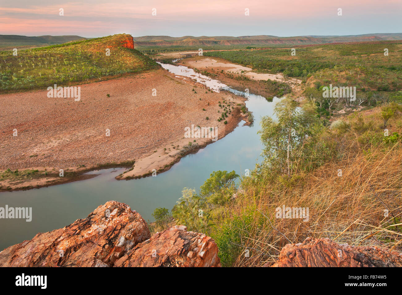 Faszinierende Landschaft am Bahnhof El Questro in der Kimberley. Stockfoto