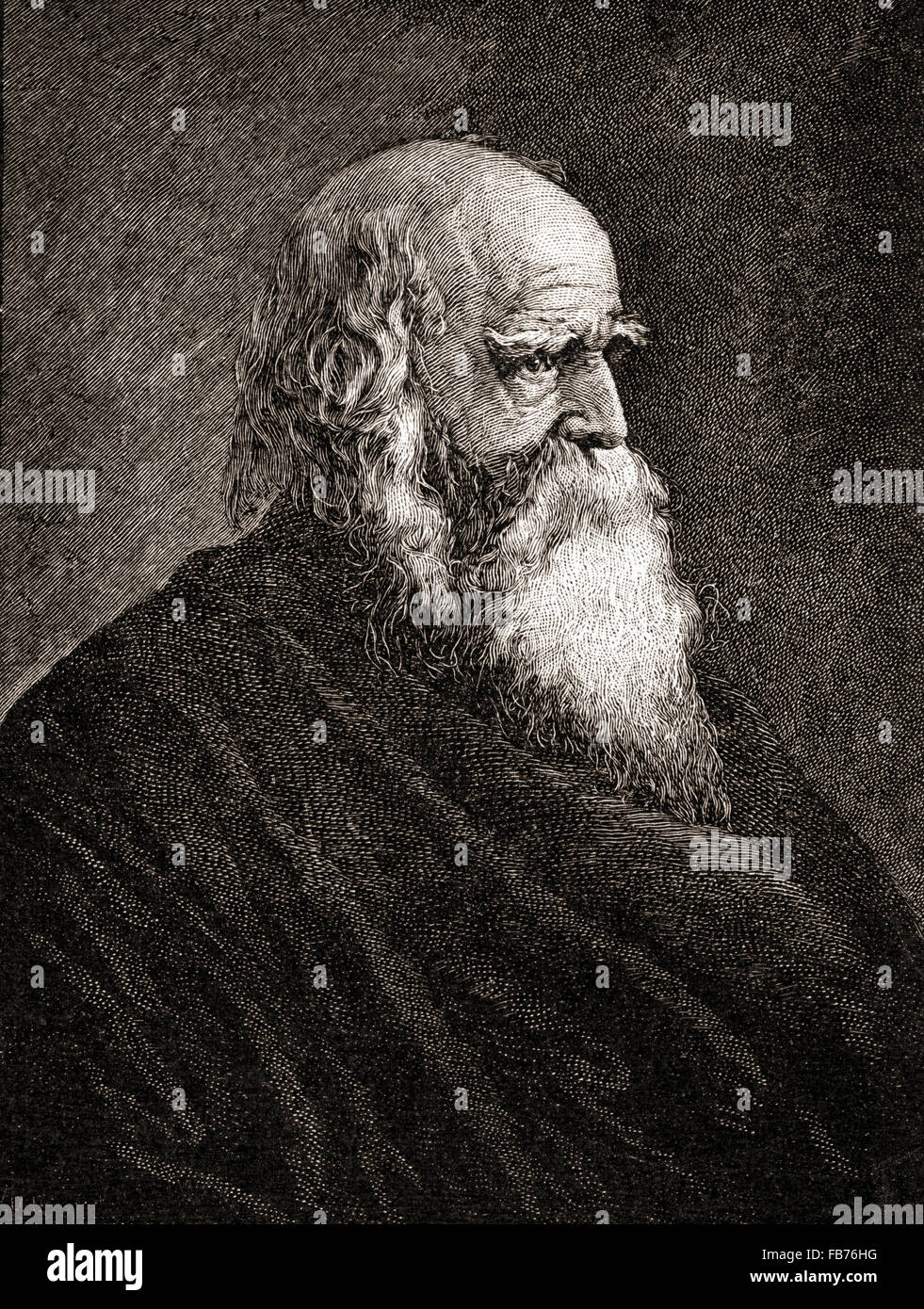 William Cullen Bryant, 1794 – 1878.  US-amerikanischer Dichter, Journalist und langjähriger Herausgeber der New York Evening Post. Zu sehen hier als ein Alter Mann. Stockfoto