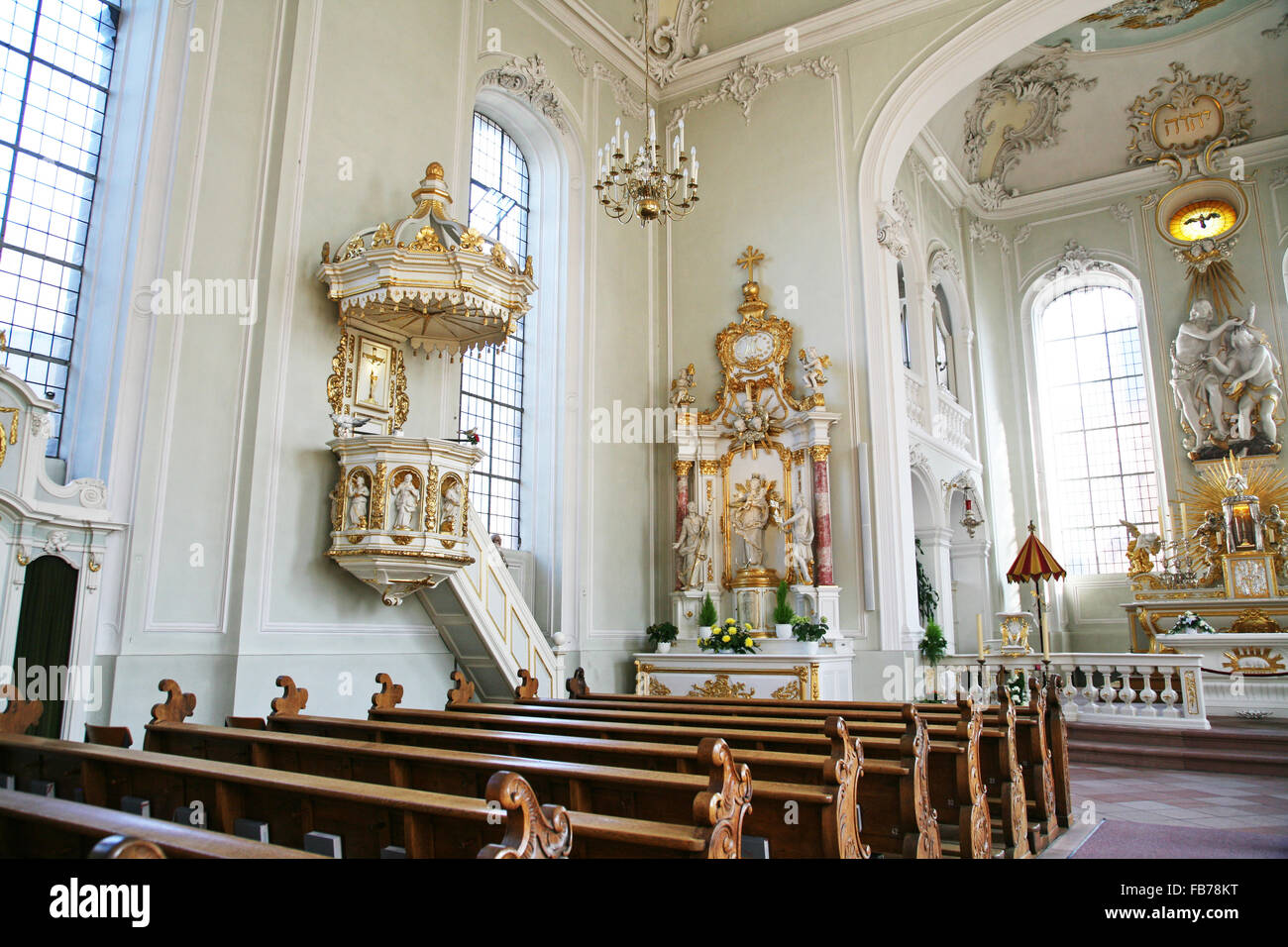 Innenraum der St. Johann´s Kirche Stockfoto